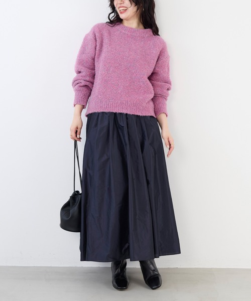 MICA&DEAL(マイカ&ディール)の「タックギャザーメモリースカート(スカート・レディース・イエロー/ネイビー/グリーン・FREE)」の7枚目の写真