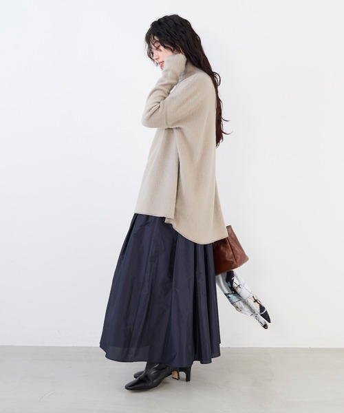 MICA&DEAL(マイカ&ディール)の「タックギャザーメモリースカート(スカート・レディース・イエロー/ネイビー/グリーン・FREE)」の12枚目の写真