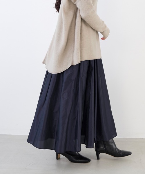 MICA&DEAL(マイカ&ディール)の「タックギャザーメモリースカート(スカート・レディース・イエロー/ネイビー/グリーン・FREE)」の14枚目の写真