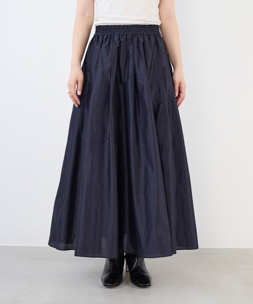 MICA&DEAL(マイカ&ディール)の「タックギャザーメモリースカート(スカート・レディース・イエロー/ネイビー/グリーン・FREE)」の15枚目の写真