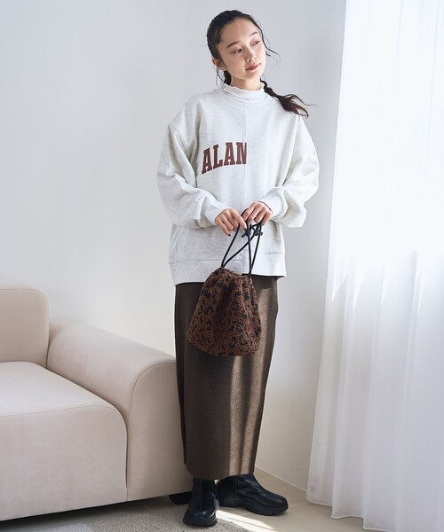 coen（コーエン）の「ソウバリニットナロースカート（スカート・レディース・ダークグレー/ロイヤルブルー/ブラック/ブラウン・M/L）」の6枚目の写真