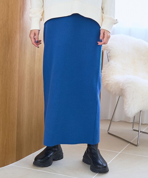 coen（コーエン）の「ソウバリニットナロースカート（スカート・レディース・ダークグレー/ロイヤルブルー/ブラック/ブラウン・M/L）」の8枚目の写真