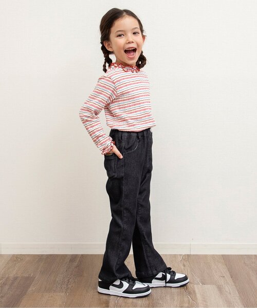 BREEZE（ブリーズ）の「【微起毛/ストレッチ】あったかフレアエブリパンツ_ジュニア対応（その他パンツ・キッズ・イエロー/レッド/ブルー/ブラック/サックスブルー・100/80/90/110/120/130/140）」の6枚目の写真