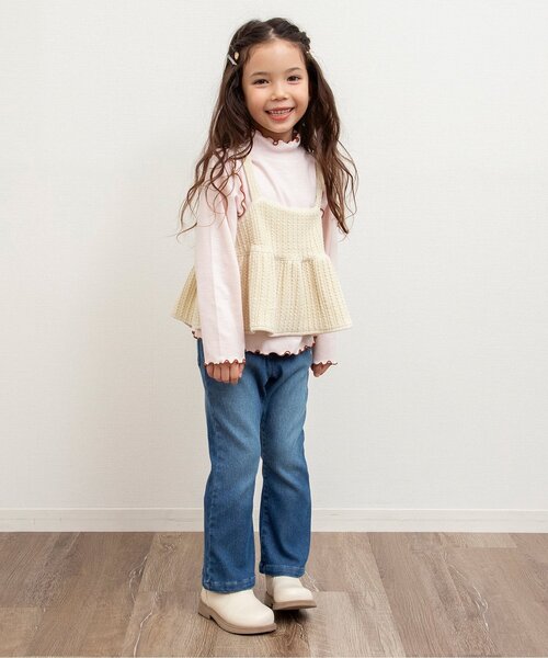 BREEZE（ブリーズ）の「【微起毛/ストレッチ】あったかフレアエブリパンツ_ジュニア対応（その他パンツ・キッズ・イエロー/レッド/ブルー/ブラック/サックスブルー・100/80/90/110/120/130/140）」の9枚目の写真