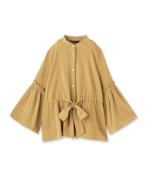 Sunauna（スーナウーナ）の「【COLLECTION LINE】フレアスリーブブラウス（シャツ/ブラウス・レディース・ベージュ/ブラック・38/40）」の4枚目の写真