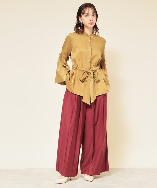 Sunauna（スーナウーナ）の「【COLLECTION LINE】フレアスリーブブラウス（シャツ/ブラウス・レディース・ベージュ/ブラック・38/40）」の6枚目の写真