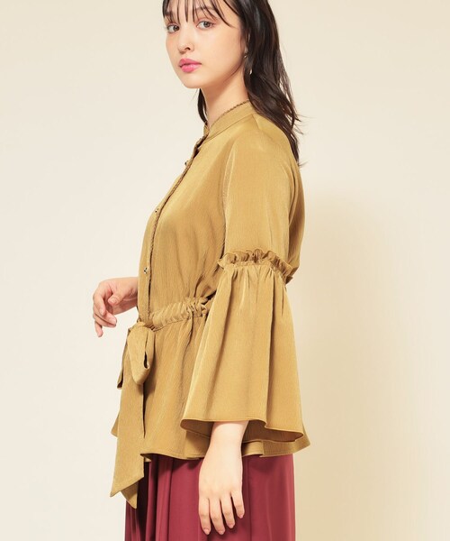 Sunauna（スーナウーナ）の「【COLLECTION LINE】フレアスリーブブラウス（シャツ/ブラウス・レディース・ベージュ/ブラック・38/40）」の13枚目の写真