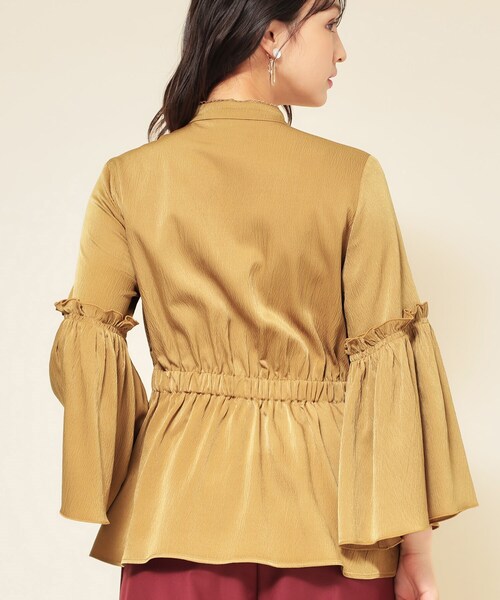 Sunauna（スーナウーナ）の「【COLLECTION LINE】フレアスリーブブラウス（シャツ/ブラウス・レディース・ベージュ/ブラック・38/40）」の14枚目の写真