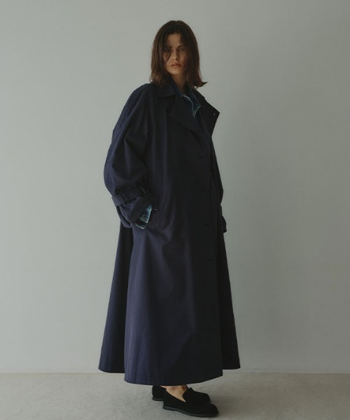 美品　ETRE TOKYO コンシャススリーブトレンチコート　ブラック　S コンシャススリーブトレンチコート（トレンチコート）｜ETRE TOKYO