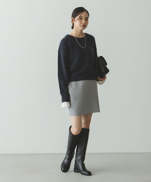 セール】《追加》接結タック編みミニスカート（スカート）｜NOBLE