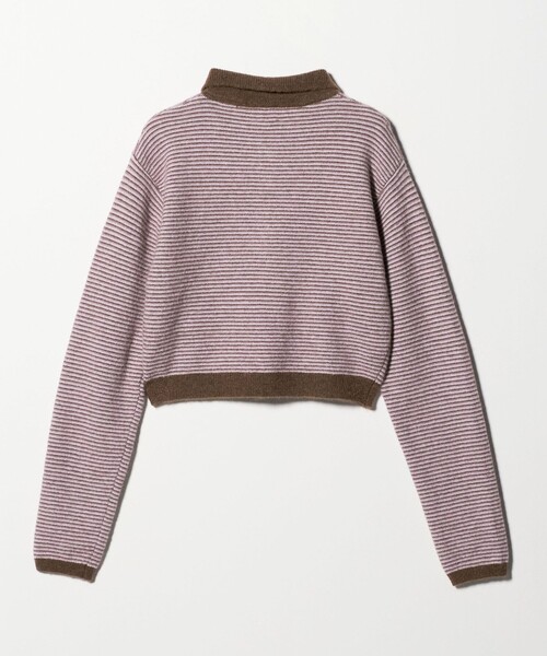 6(ROKU)＞アルパカウールナイロン ポロニット（ニット/セーター）｜6