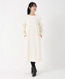 STRAWBERRY-FIELDS | ケーブルジャージⅡ_ケーブルジャージワンピース(ワンピース)