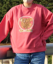 TOM&JERRY（トムアンドジェリー）の「【TOM&JERRY/トムとジェリー】裏起毛プリントクルーネックトレーナー（スウェット）」