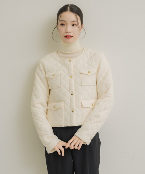 NEUNA（ヌナ）の「キルティングライトダウンJK（ダウンジャケット/コート・レディース・アイボリー/ブラック・FREE）」の10枚目の写真