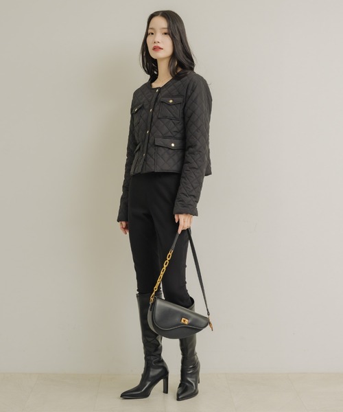 NEUNA（ヌナ）の「キルティングライトダウンJK（ダウンジャケット/コート・レディース・アイボリー/ブラック・FREE）」の4枚目の写真