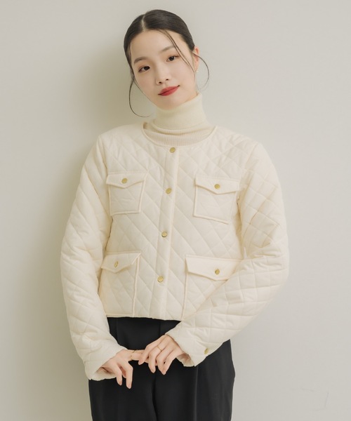 NEUNA（ヌナ）の「キルティングライトダウンJK（ダウンジャケット/コート・レディース・アイボリー/ブラック・FREE）」の16枚目の写真