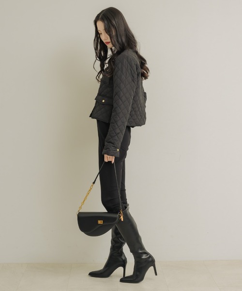 NEUNA（ヌナ）の「キルティングライトダウンJK（ダウンジャケット/コート・レディース・アイボリー/ブラック・FREE）」の5枚目の写真