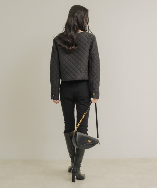 NEUNA（ヌナ）の「キルティングライトダウンJK（ダウンジャケット/コート・レディース・アイボリー/ブラック・FREE）」の6枚目の写真