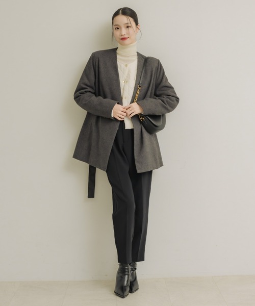 NEUNA（ヌナ）の「キルティングライトダウンJK（ダウンジャケット/コート・レディース・アイボリー/ブラック・FREE）」の8枚目の写真