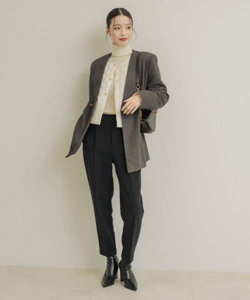 NEUNA（ヌナ）の「キルティングライトダウンJK（ダウンジャケット/コート・レディース・アイボリー/ブラック・FREE）」の7枚目の写真