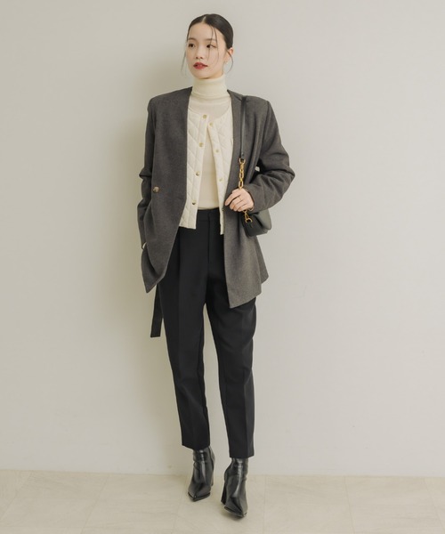 NEUNA（ヌナ）の「キルティングライトダウンJK（ダウンジャケット/コート・レディース・アイボリー/ブラック・FREE）」の9枚目の写真