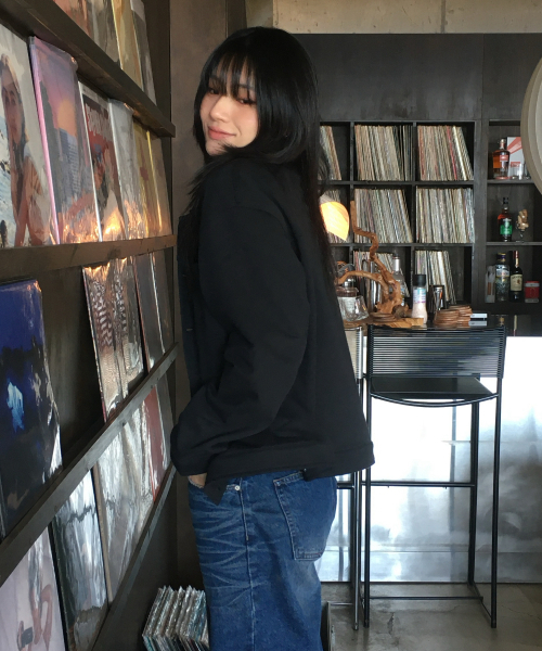 AGOD（エージーオーディー）の「ニットトラッカージャケット[ブラック]（デニムジャケット・レディース・その他・SMALL/MEDIUM/LARGE）」の3枚目の写真