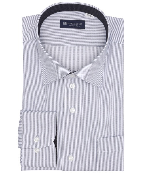 TOKYO SHIRTS(トウキョウシャツ)の「形態安定ノンアイロン ワイド 長袖ビジネスワイシャツ(大きいサイズ・長いサイズ)(ビジネスシャツ・メンズ・ブルー・首回り47cm-裄丈90cm/首回り47cm-裄丈86cm/首回り45cm-裄丈90cm/首回り45cm-裄丈86cm/首回り45cm-裄丈82cm/首回り42cm-裄丈90cm/首回り41cm-裄丈90cm/首回り39cm-裄丈88cm/首回り43cm-裄丈90cm)」の1枚目の写真