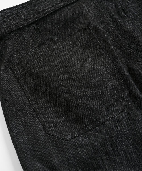 FRIZMWORKS（フリズムワークス）の「BELTED DENIM SHORTS _ BLACK（その他パンツ・メンズ・その他・SMALL/MEDIUM/LARGE/X-LARGE）」の8枚目の写真