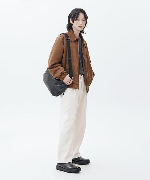 MUSINSA STANDARD（ムシンサスタンダード）の「ワンタックワイドバンディングデニムパンツ [クリーム]（デニムパンツ・メンズ・その他・30/26/28/40/38/42/36/34/32）」の7枚目の写真