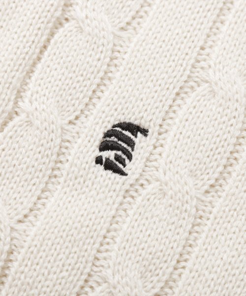 TRILLION（トリリオン）の「ウォッシャブルボート刺繍ケーブルクルーネックニット（アイボリー）（ニット/セーター・レディース・その他・X-LARGE/MEDIUM/LARGE）」の8枚目の写真