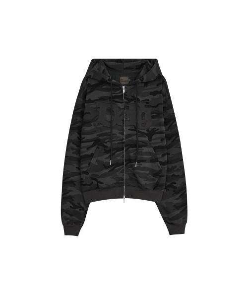 DEFGARMENTS（デフグラメンツ）の「CAMO LOGO HOOD ZIP UP [BLACK]（パーカー・レディース・その他・LARGE/SMALL）」の5枚目の写真
