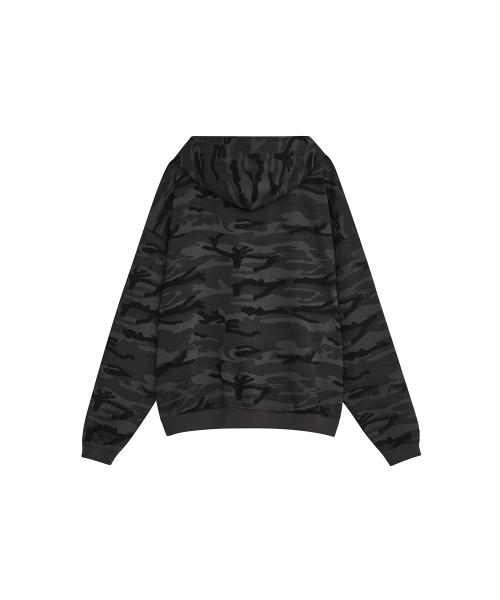 DEFGARMENTS（デフグラメンツ）の「CAMO LOGO HOOD ZIP UP [BLACK]（パーカー・レディース・その他・LARGE/SMALL）」の7枚目の写真