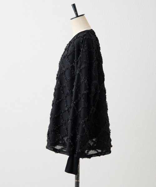 ear PAPILLONNER（イアパピヨネ）の「シアーレーススウェット【SUM1 STYLE】（Tシャツ/カットソー・レディース・ライトグレー/ブラック・FREE）」の13枚目の写真