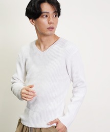 Beno | Vネックループヤーンニット(ニット/セーター)