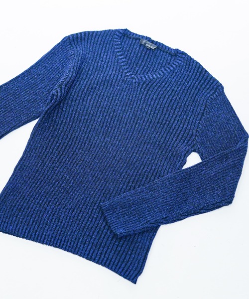 Beno（ビーノ）の「Vネックループヤーンニット（ニット/セーター・メンズ・ホワイト/ネイビー/ブラック/ワイン/チャコールグレー/杢グレー・MEDIUM/LARGE/X-LARGE）」の18枚目の写真