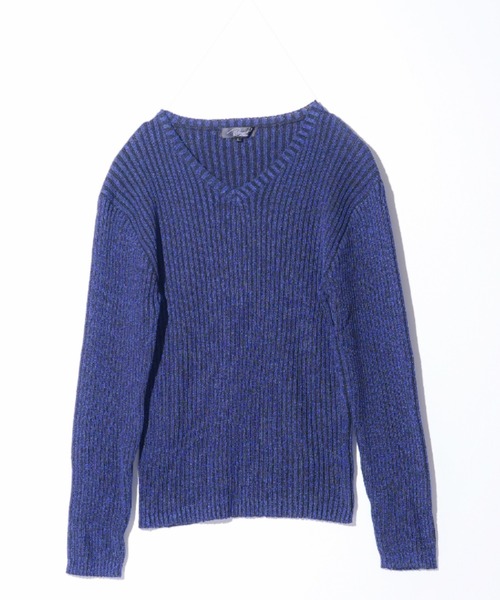 Beno（ビーノ）の「Vネックループヤーンニット（ニット/セーター・メンズ・ホワイト/ネイビー/ブラック/ワイン/チャコールグレー/杢グレー・MEDIUM/LARGE/X-LARGE）」の17枚目の写真