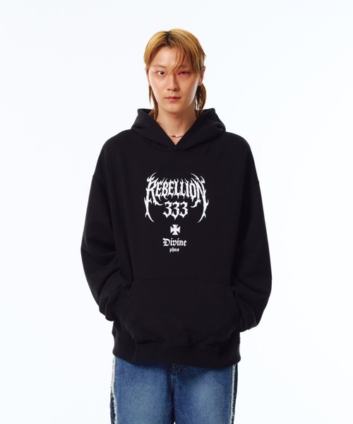 ALAND（エーランド）の「【UNISEX】PHOS333／Rebellion フーディー（スウェット・レディース・ライトグレー/ブラック・LARGE/MEDIUM）」の13枚目の写真
