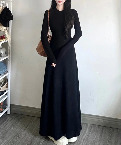 SallyLunn(サリーラン)の「ウエストラインフレアワンピース(ワンピース・レディース・ブラック・LARGE/MEDIUM/SMALL)」の3枚目の写真