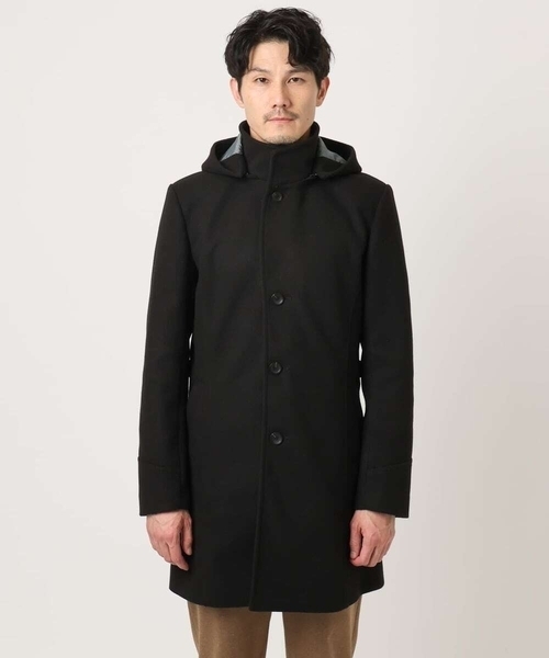 セール】【4サイズ展開/フード着脱/ストレッチ】フード付きコート