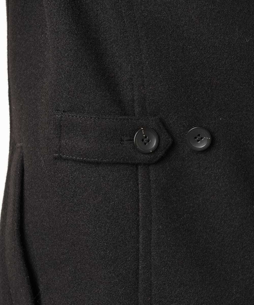 MK MICHEL KLEIN HOMME （エムケーミッシェルクランオム）の「【4サイズ展開/フード着脱/ストレッチ】フード付きコート/RETECメルトン（ステンカラーコート・メンズ・ブラック/ブラウン/ライトブラウン・51/48/46）」の12枚目の写真