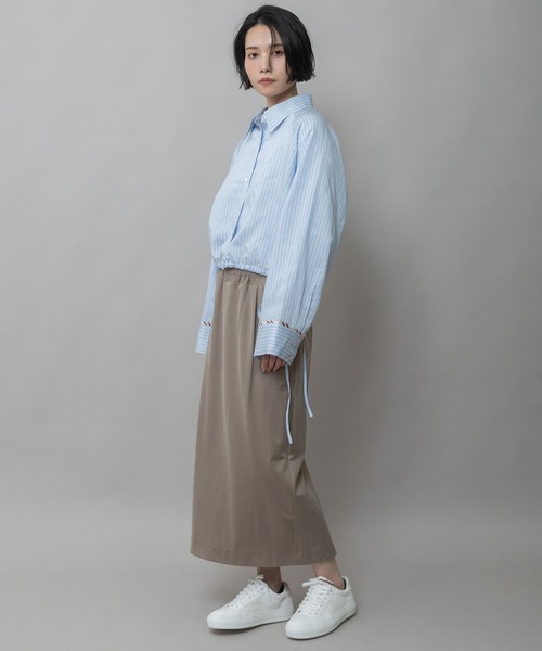 Munich(ミューニック)の「サテンジャージータイトスカート(スカート・レディース・ベージュ/カーキ/ブラック・M)」の20枚目の写真