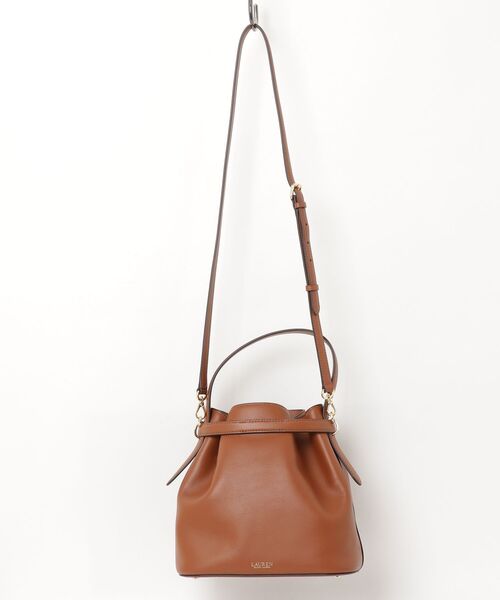 LAUREN RALPH LAUREN(ローレン ラルフ ローレン)の「レザー ミディアム Blaike バケット バッグ(ハンドバッグ・レディース・ブラウン・ONE)」の5枚目の写真