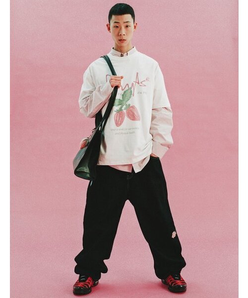 PHYSICAL DEPARTMENT(フィジカル デパートメント)の「ストロベリー半袖Tシャツ_ホワイト/ピンク(Tシャツ/カットソー・レディース・その他・LARGE/MEDIUM/X-LARGE/SMALL)」の8枚目の写真