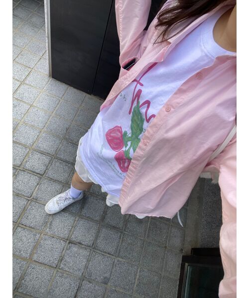 PHYSICAL DEPARTMENT(フィジカル デパートメント)の「ストロベリー半袖Tシャツ_ホワイト/ピンク(Tシャツ/カットソー・レディース・その他・LARGE/MEDIUM/X-LARGE/SMALL)」の12枚目の写真