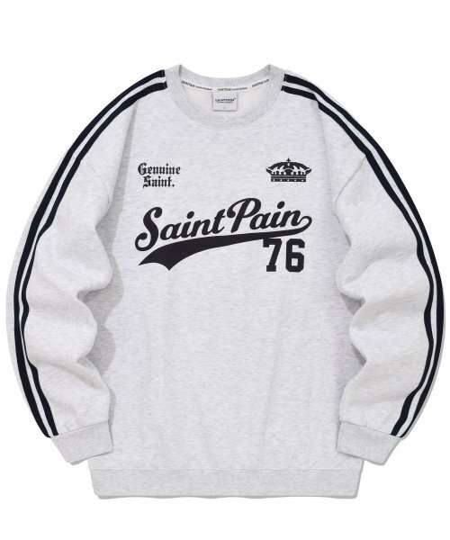 SAINTPAIN(セイントペイン)の「SPチームリーグクルーネック-アッシュメランジ(スウェット・レディース・その他・LARGE/MEDIUM/SMALL)」の1枚目の写真
