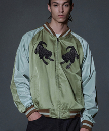 NOT4NERD(�m�b�g�t�H�[�i�[�h)��Cerberus Satin Blouson Jacket - Khaki(MA-1)