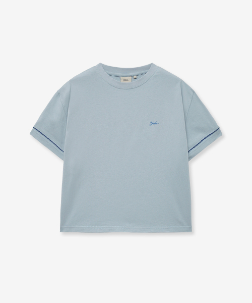 YALE(イェール)の「ウィメンズステッチポイントTシャツ_ブルーグレー(Tシャツ/カットソー・レディース・その他・SMALL/MEDIUM)」の1枚目の写真