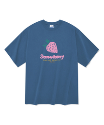 20番手ピンクストロベリー半袖Tシャツブルー