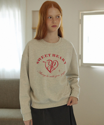 YUPPE（ヨッペ）の「HEART SWEATSHIRT_OATMEAL（スウェット）」