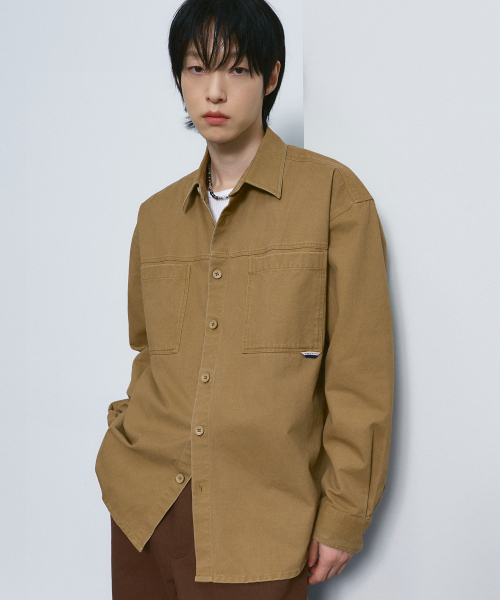 LXT（エルエックスティー）の「コットンウォッシュドオーバーシャツジャケット[キャメル]（シャツ/ブラウス・メンズ・その他・MEDIUM/LARGE/X-LARGE/XX-LARGE）」の2枚目の写真